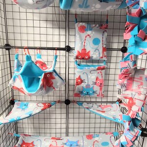 Sugar glider set, cute kittens, suggie bedding, sugar glider set, marmoset set, rat set, glider accessories, holiday gifts, christmas gifts