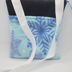 Sugar glider bonding pouch, ready to ship, snowflakes, bonding bag,sugar glider carrying bag,suggie bonding pouch, gifts