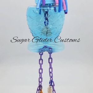 Mermaid Tail pulley and reset toy,reset toy, mermaid toy,sugar glider,bell inside,interactive toy, marmosets, gift,christmas gifts