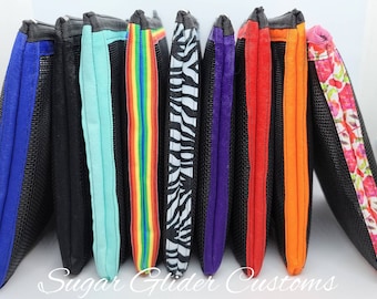 Mesh Nail Trimming Sugar Glider Bag with zipper to safely trim your sugar gliders nails. Can also be used for other small animals.