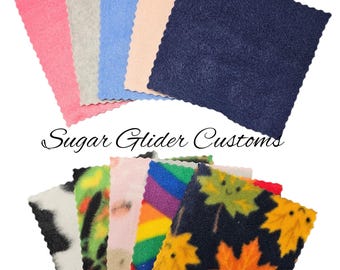 Fleece Bonding sugar glider  Blankies, Scent Training Set of 10