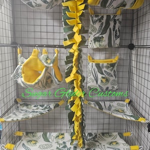 Tree Frogs sugar glider cage set, suggie bedding, sugar glider set, marmoset set, glider accessories, small animals,christmas gifts
