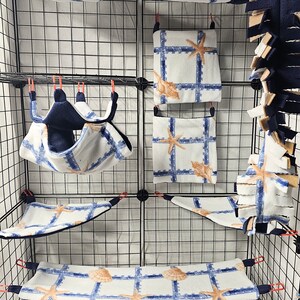 Sugar gliders,READY TO SHIP,Nautical Sea, suggie bedding, sugar glider set, marmoset set, glider accessories, holiday gifts, christmas gifts