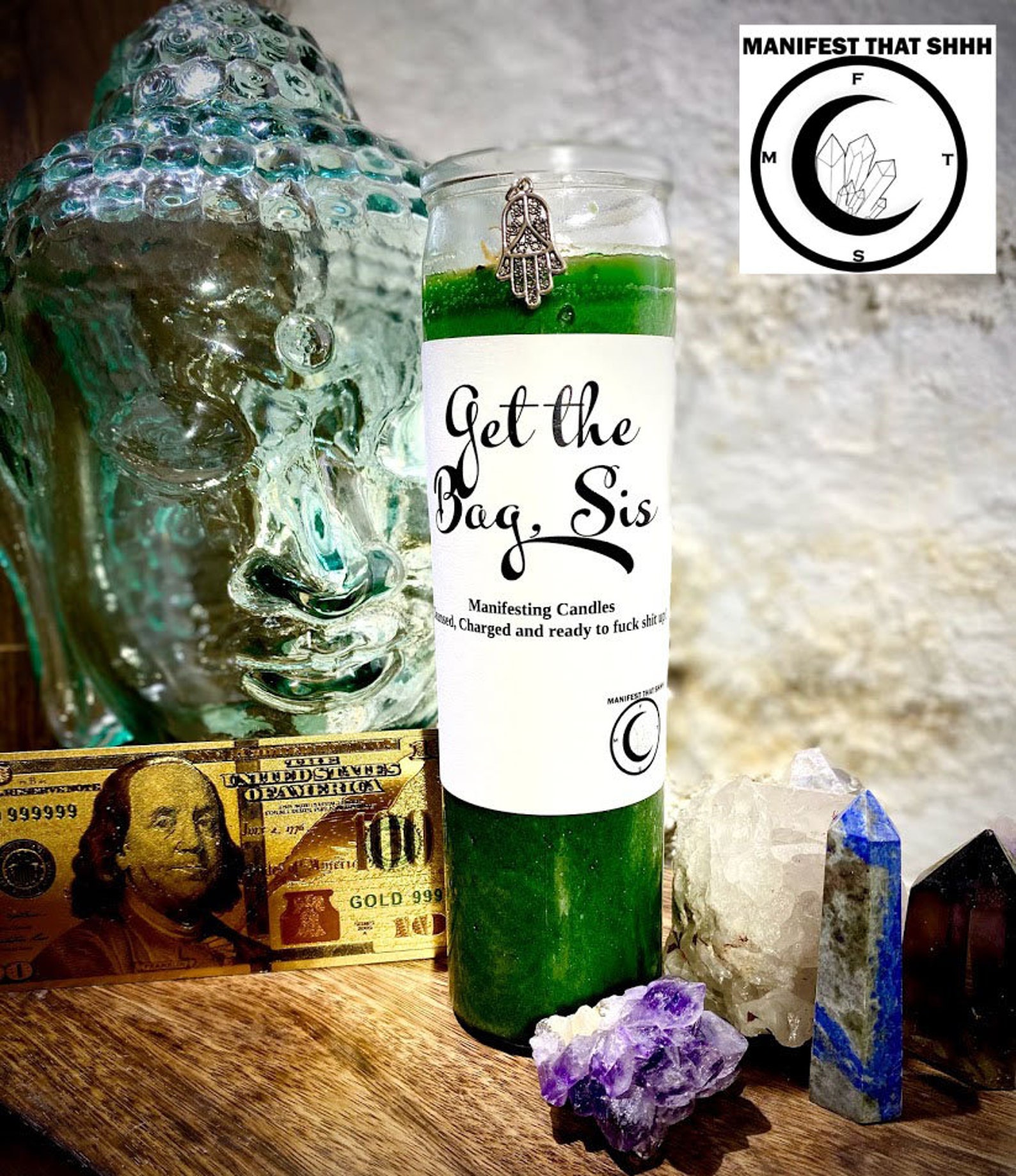 Money Intention Candle Magic Candle Manifestation Candle Etsy