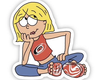 Lizzie McGuire Red Carolina Hockey Fan Sticker