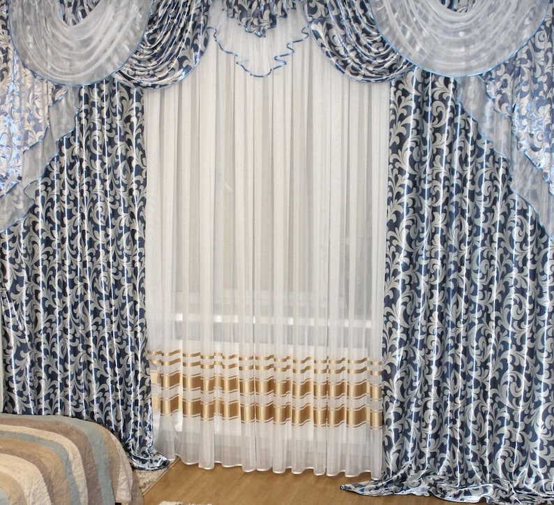 Blackout Curtains Bedroom Curtains Blackout Drapes Lambrequin Curtains For Room Curtain Valance Custom Curtains Set Of Curtains