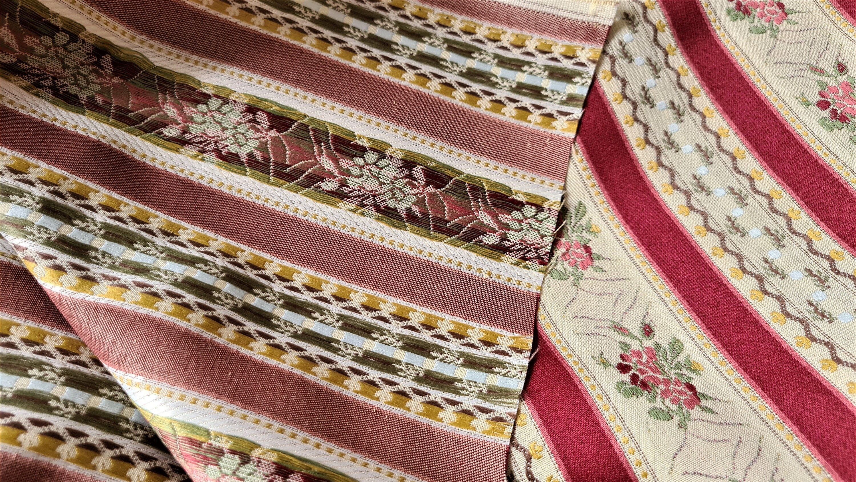 Red damask fabric sofa covering fabric red silk damask Etsy