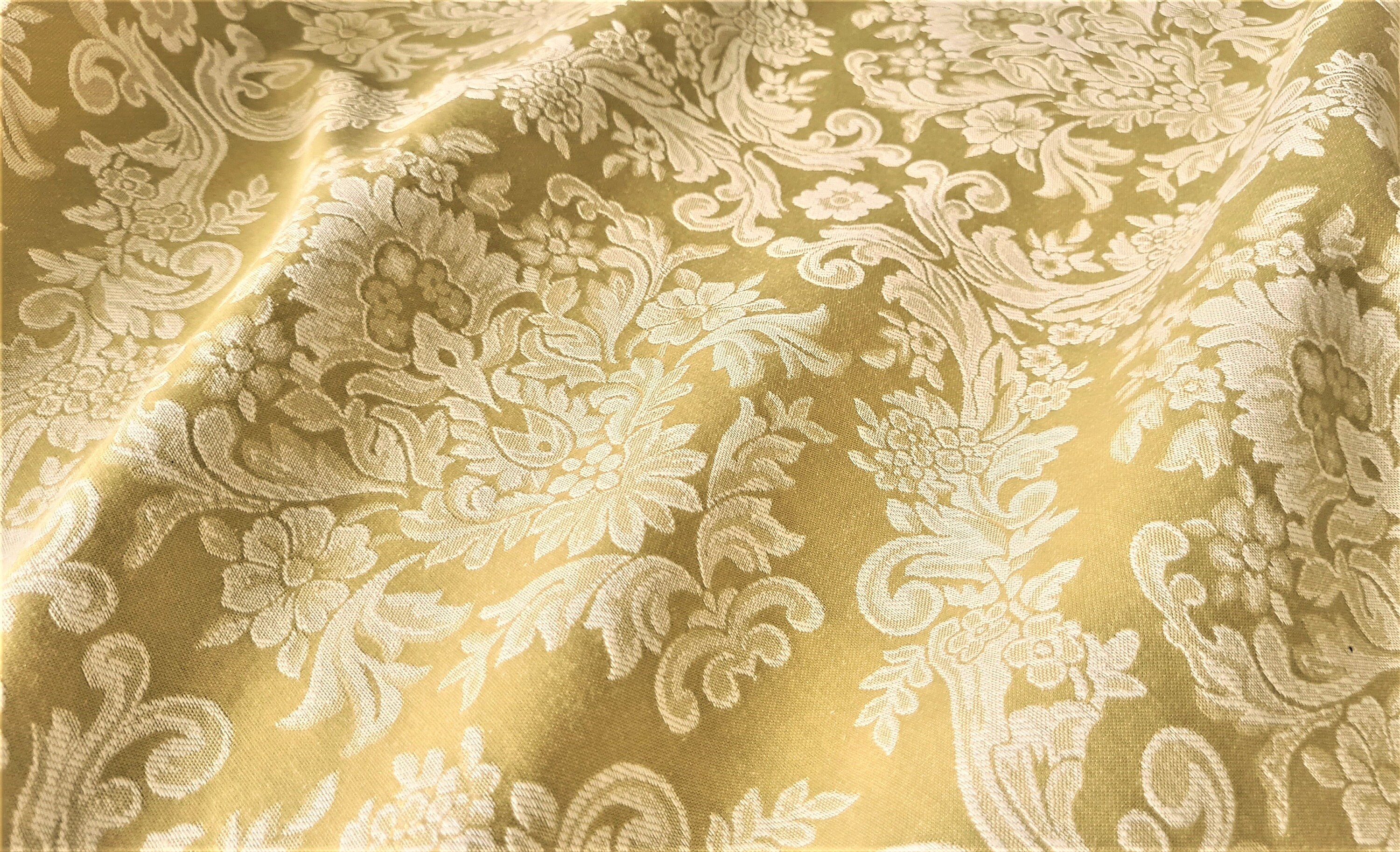 Silk Damask Upholstery Fabric - Encycloall