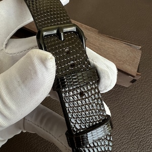 Handcrafted Italian Leather Watch Strap: Dark Brown Custom Band