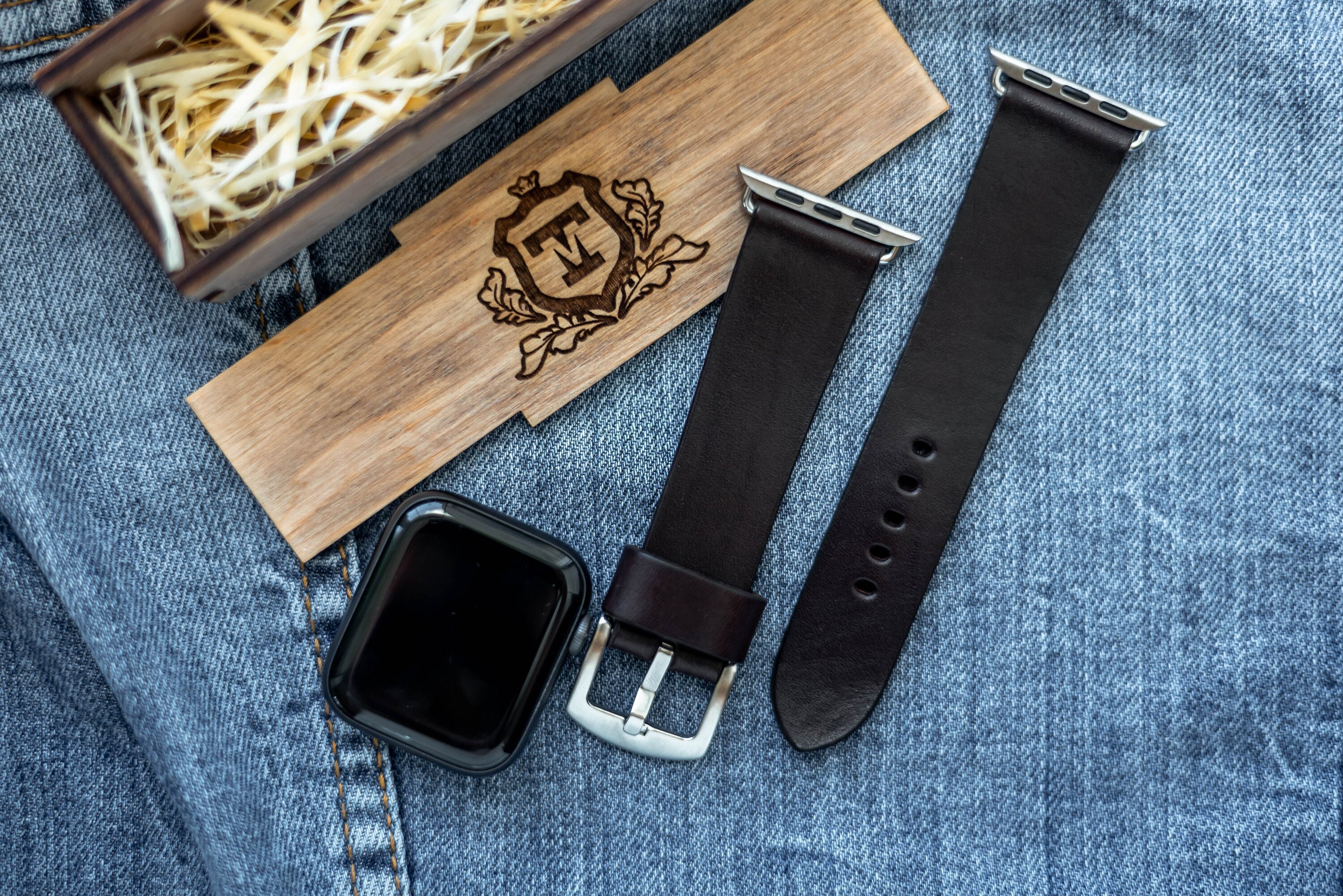 Apple Watch Band Leather Watch Strap Leather Apple Watch Band Etsy