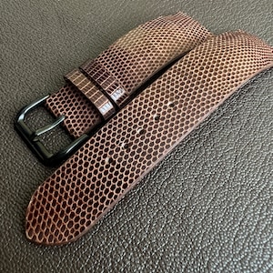 exclusive watch strap made of genuine leather in caramel color