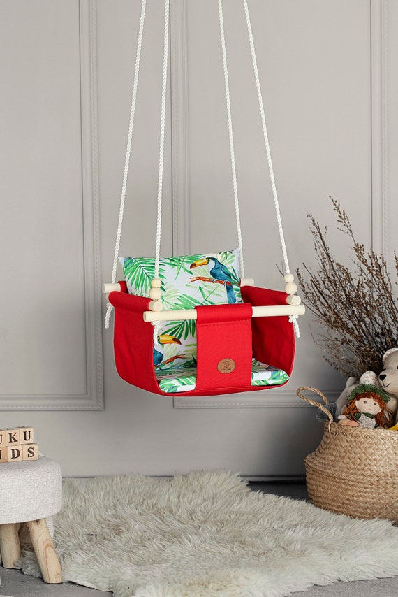 Red Fabric Swing Chair for Baby Boy or Baby Girl Christmas Etsy