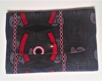 pochette en tissu africain , tissu wax