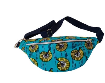 wax fabric banana bag- wax fabric wallet