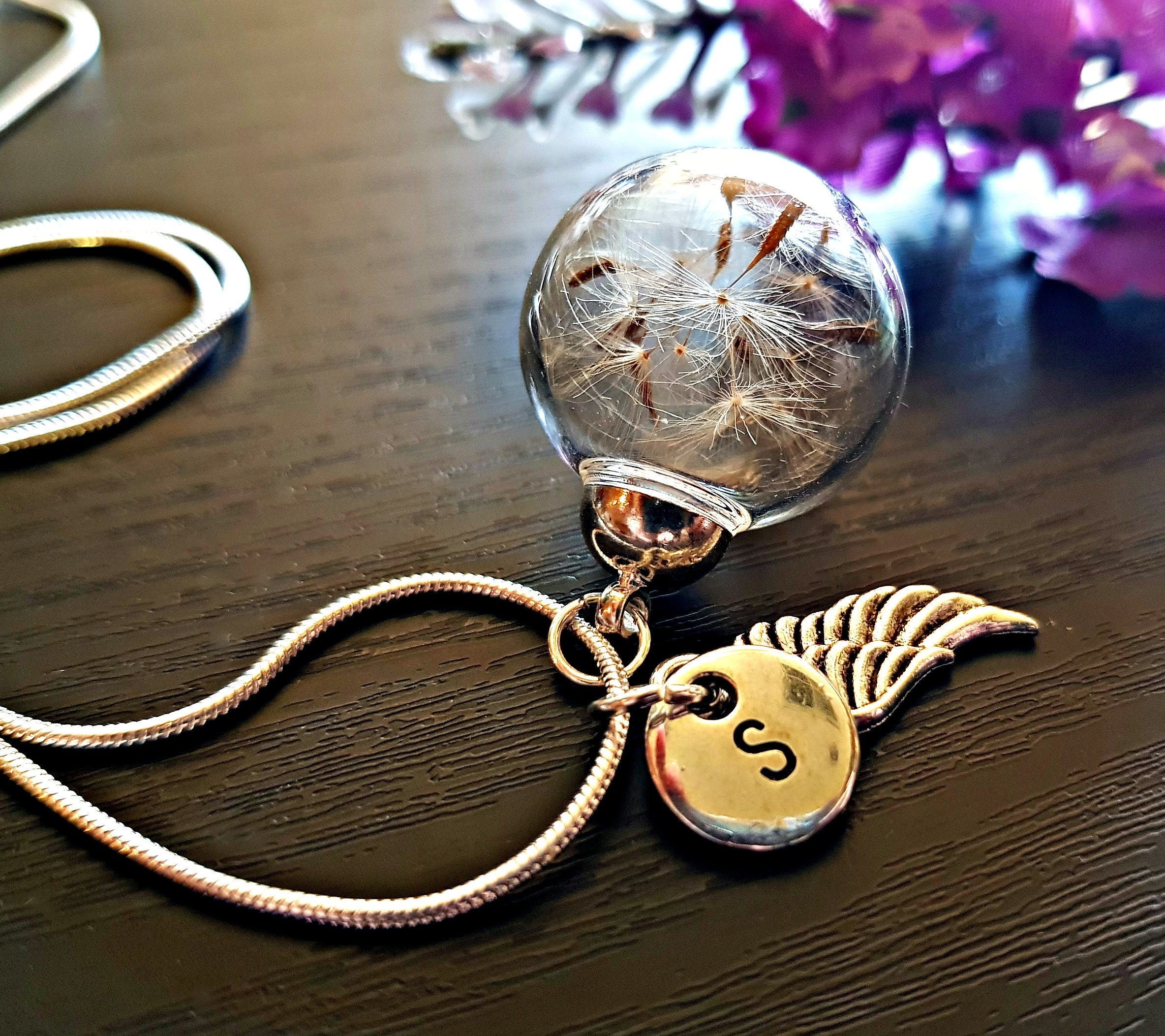 Folding Heart Locket with Wings Angel Pendant Necklace Personalized Engraved Photo Necklace for Women Picture Locket Necklace of Loved One Gift