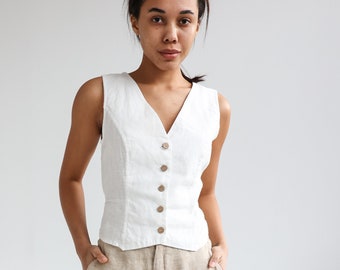 linen waistcoat women's