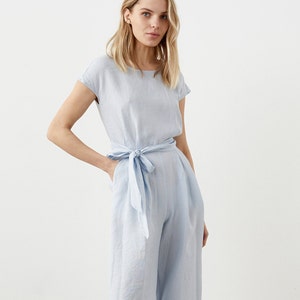 Linen jumpsuit, jumpsuit women, linen overalls, palazzo jumpsuit PEAK
