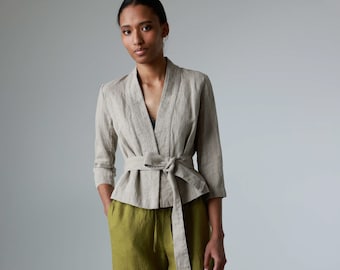 100% Linen rare workwear jacket - VETRA100% made in France
