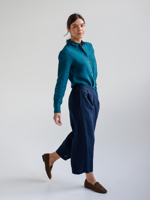 Top Corto Con Spacco Laterale Camicia Donna Crop Top Mezza Manica Con Spacco Laterale - Cotone, Taglie S-XL, Stile Casual Blusa Casual Sexy&Fashion