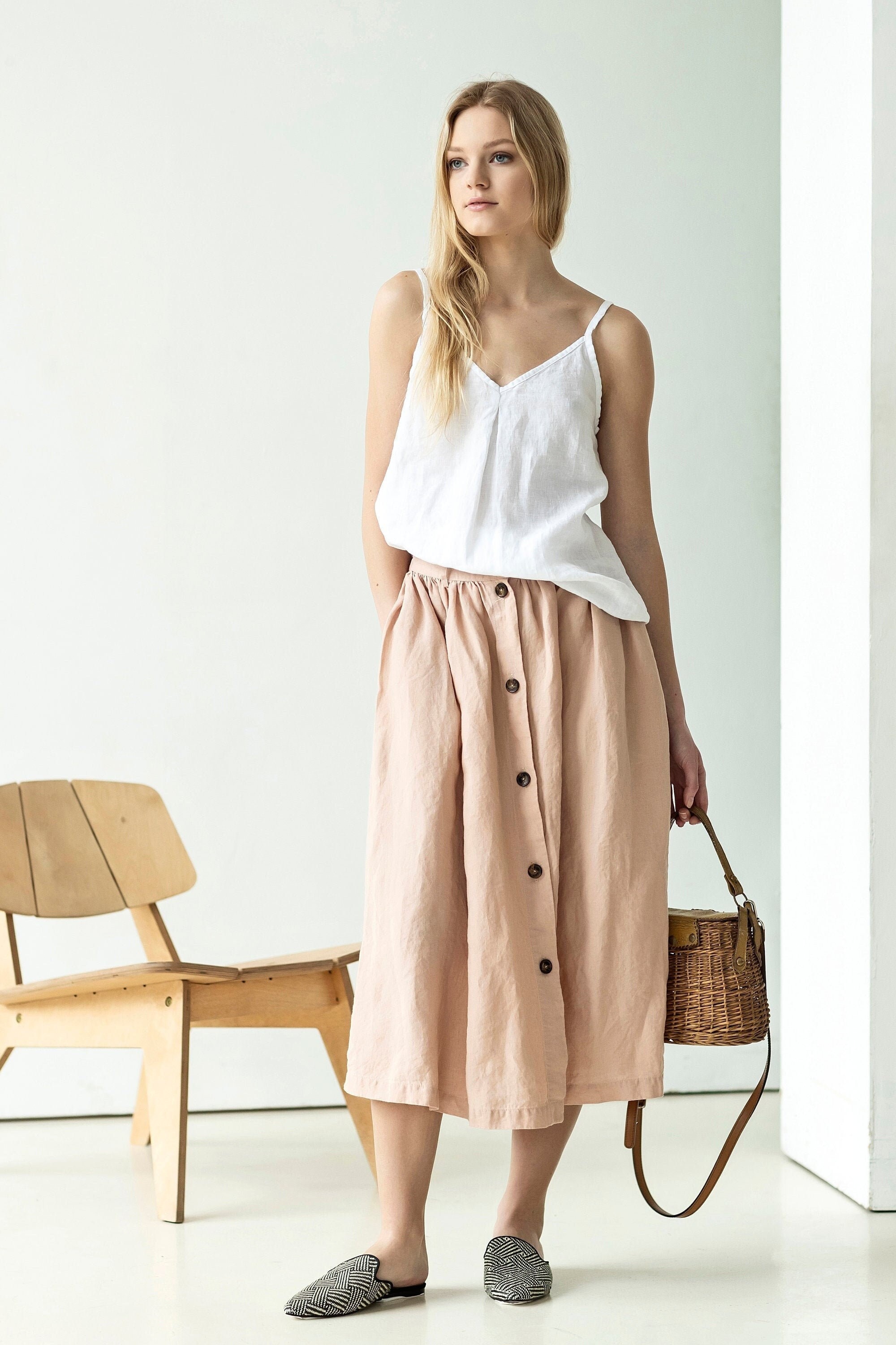 linen spaghetti strap top