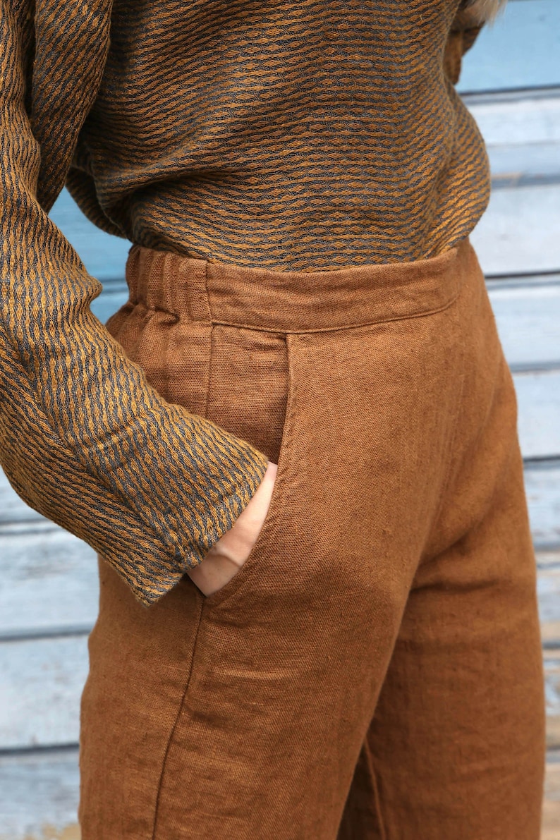 Close up: side pockets and elasticated waist-line at the back (front is not elasticated, giving a neat look).