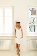 Mini linen dress with pockets, linen shift dress, linen beach dress, linen pinafore dress, linen sundress SHORE product logo