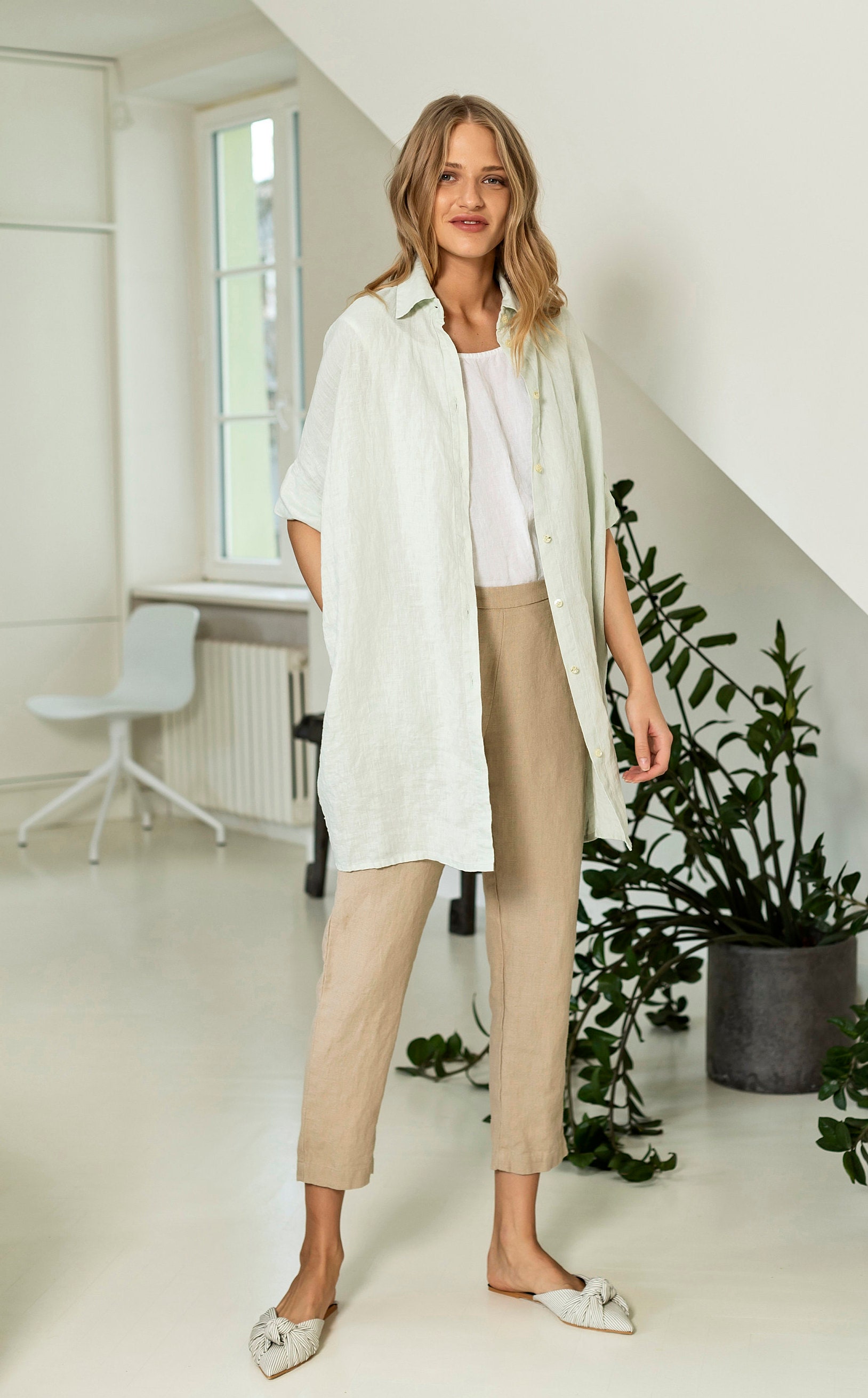 Oversized linen shirt women perfect as tunic BEYOND Etsy