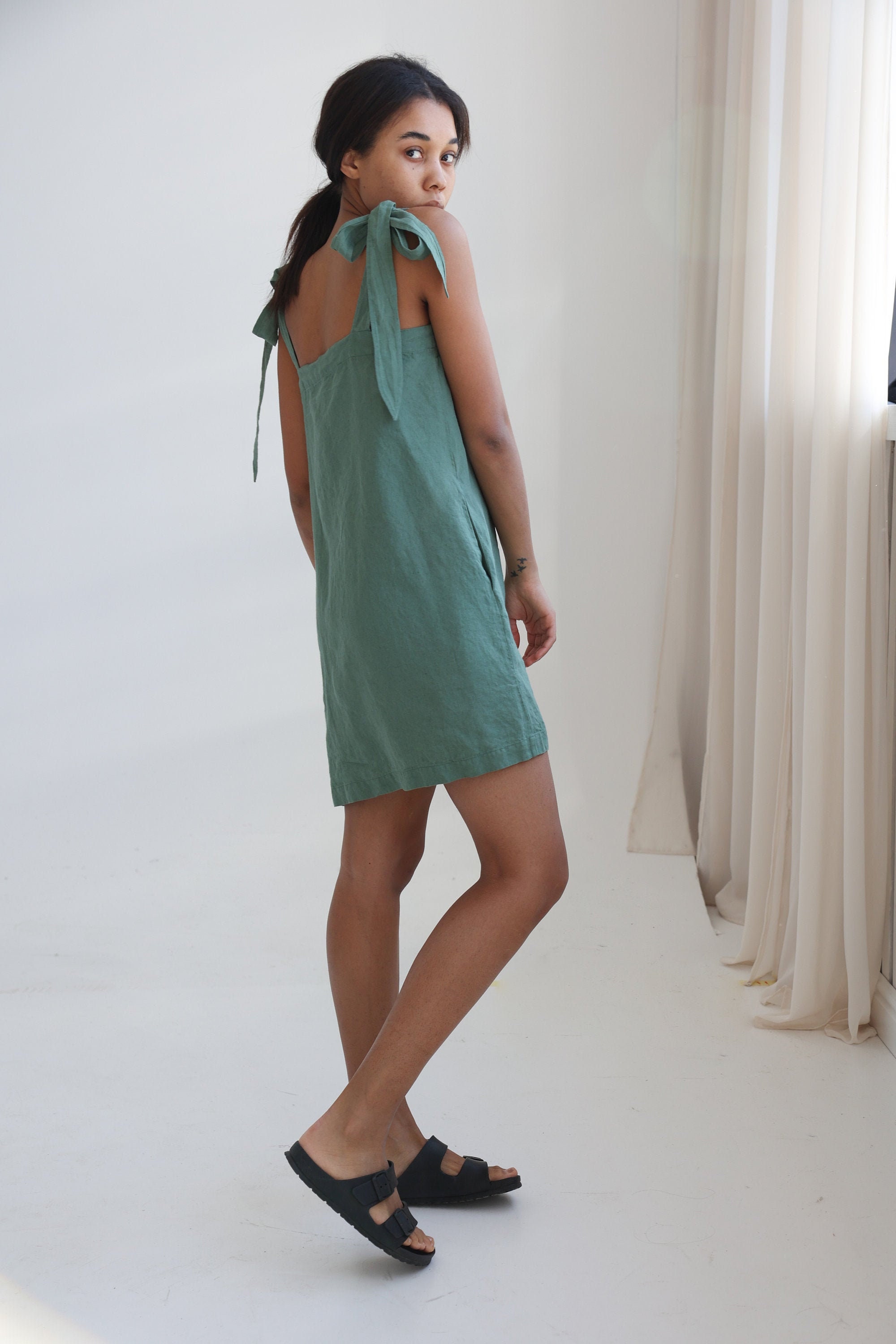Summer New Linen Vintage Inspired Elastic Waist Pants 3672 Summer New Linen Vintage Inspired Elastic Waist Pants 3672