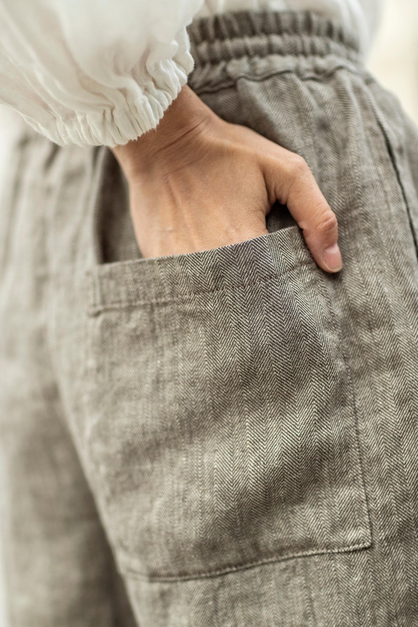 Tapered Linen Pants, Linen Trousers, Loose Pants, Linen Clothing main image 0