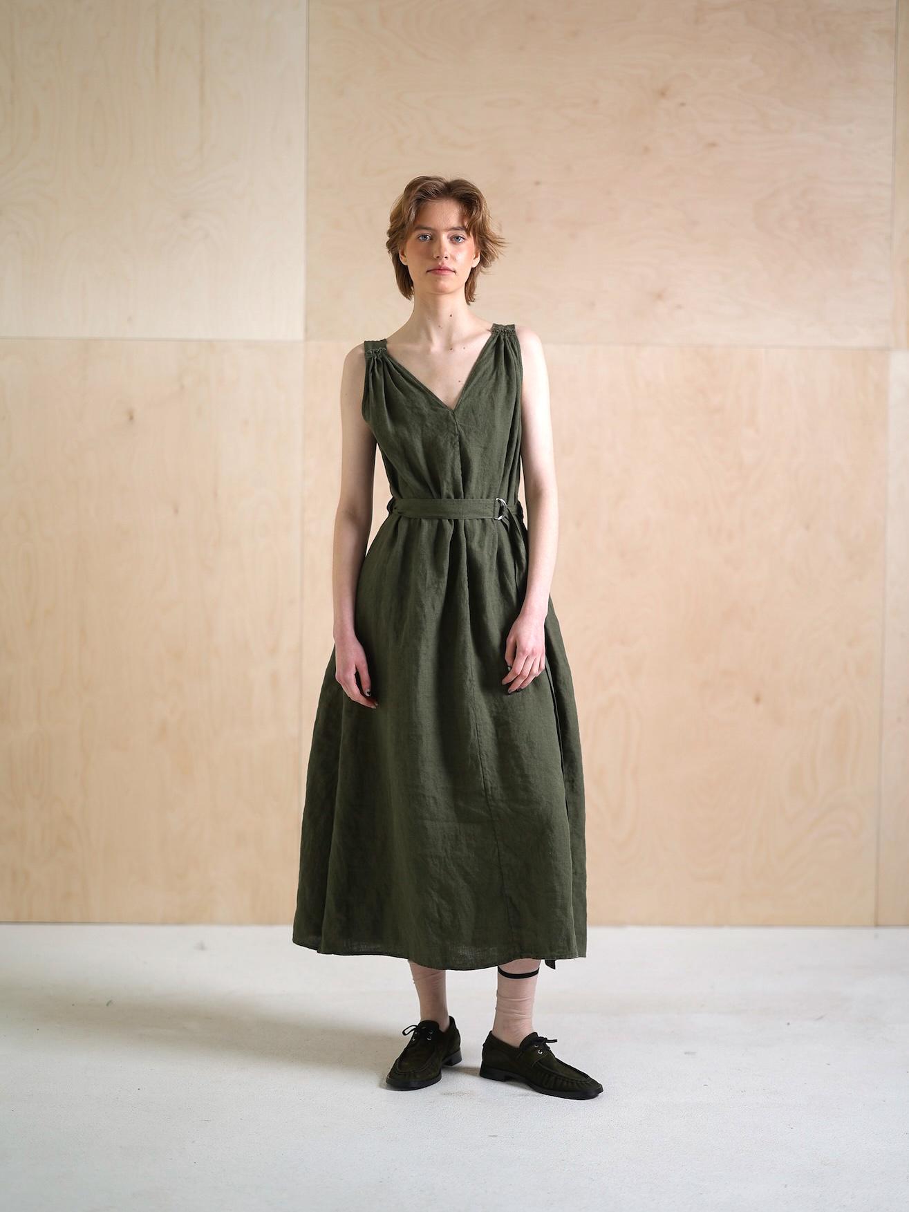moss green infinity dress in stock color filter:Green