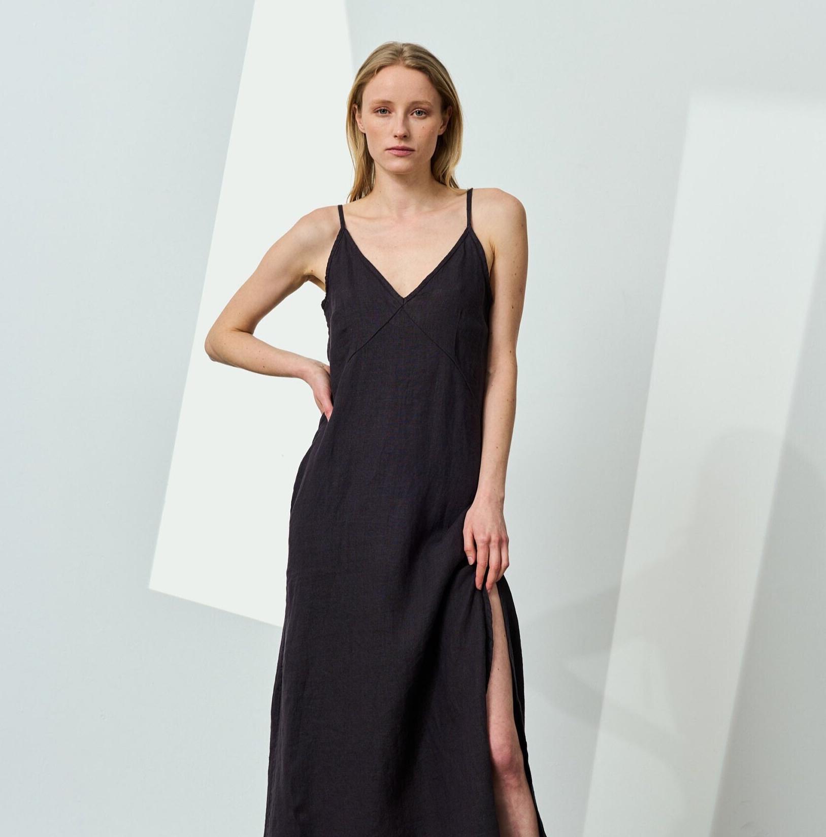 chinese dress ladies Linen Dress Women Sleeveless V Neck Boho Maxi Dress Casual Summer Modest  Long Flowy A Line Beach Vacation Sun Dresses Plus Size Loose Cotton Linen  Tunic Tank Jumper Brunch Resort Dresses Boho main image 0