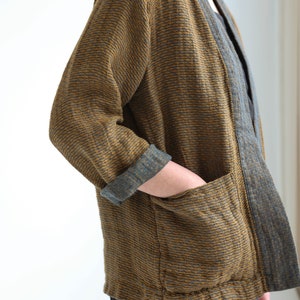 Exclusive linen cardigan, Linen kimono jacket, Linen jacket women, Linen blazer TOKYO zdjęcie 8