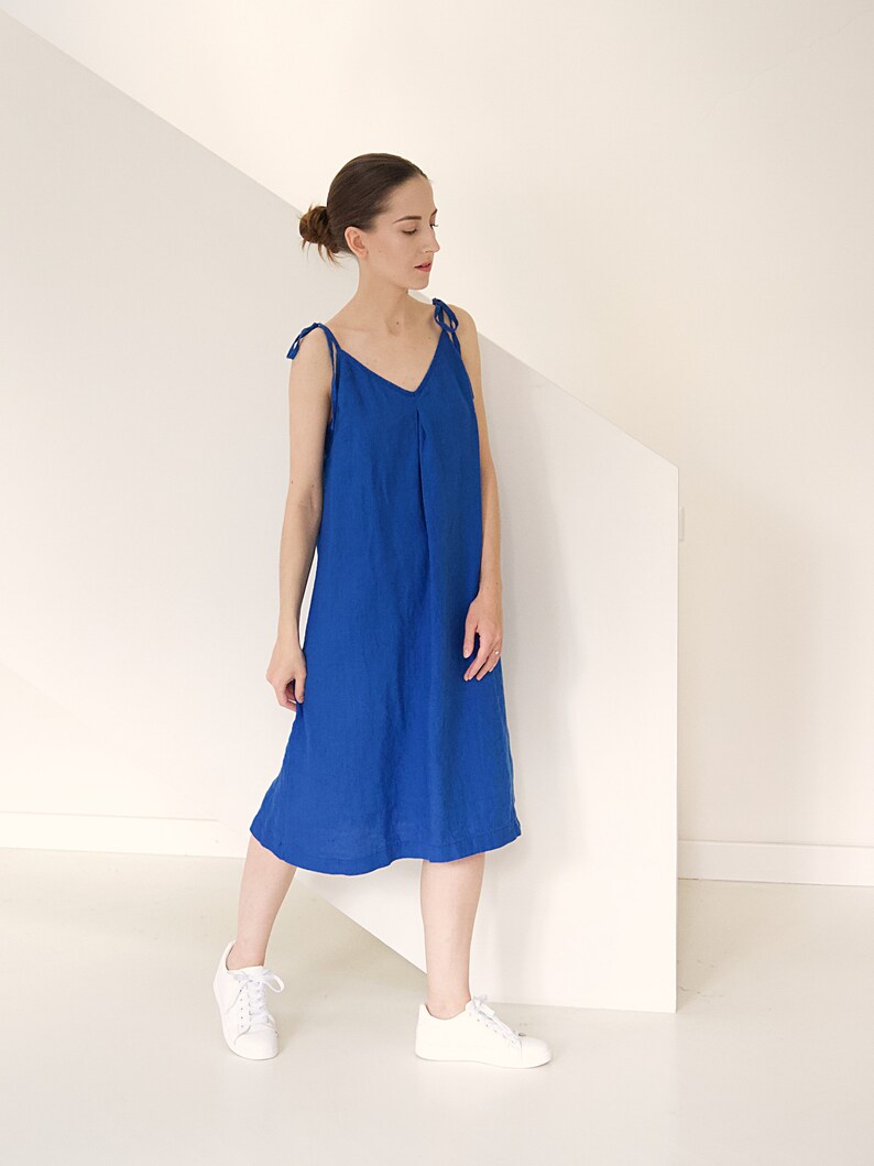 Linen Slip Dress Linen Dress Linen Sundress Women Linen Etsy