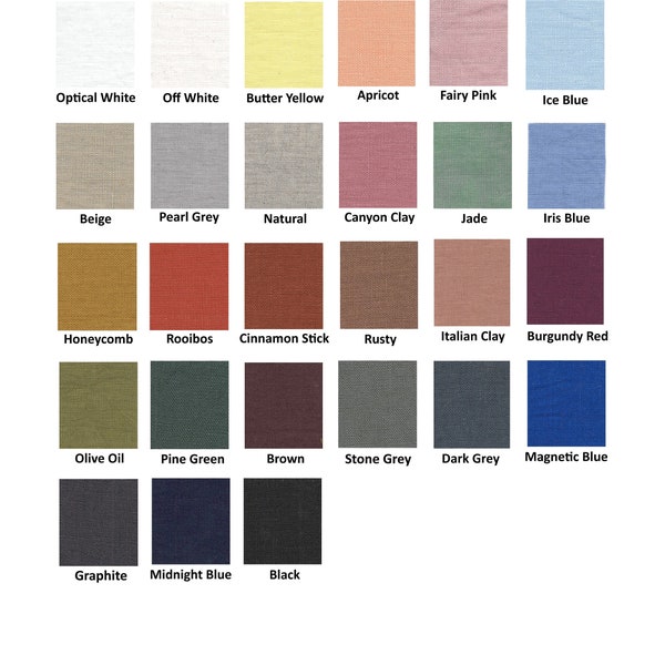 Fabrics Color Card, Lithuanian linen, OEKO TEX certified linen