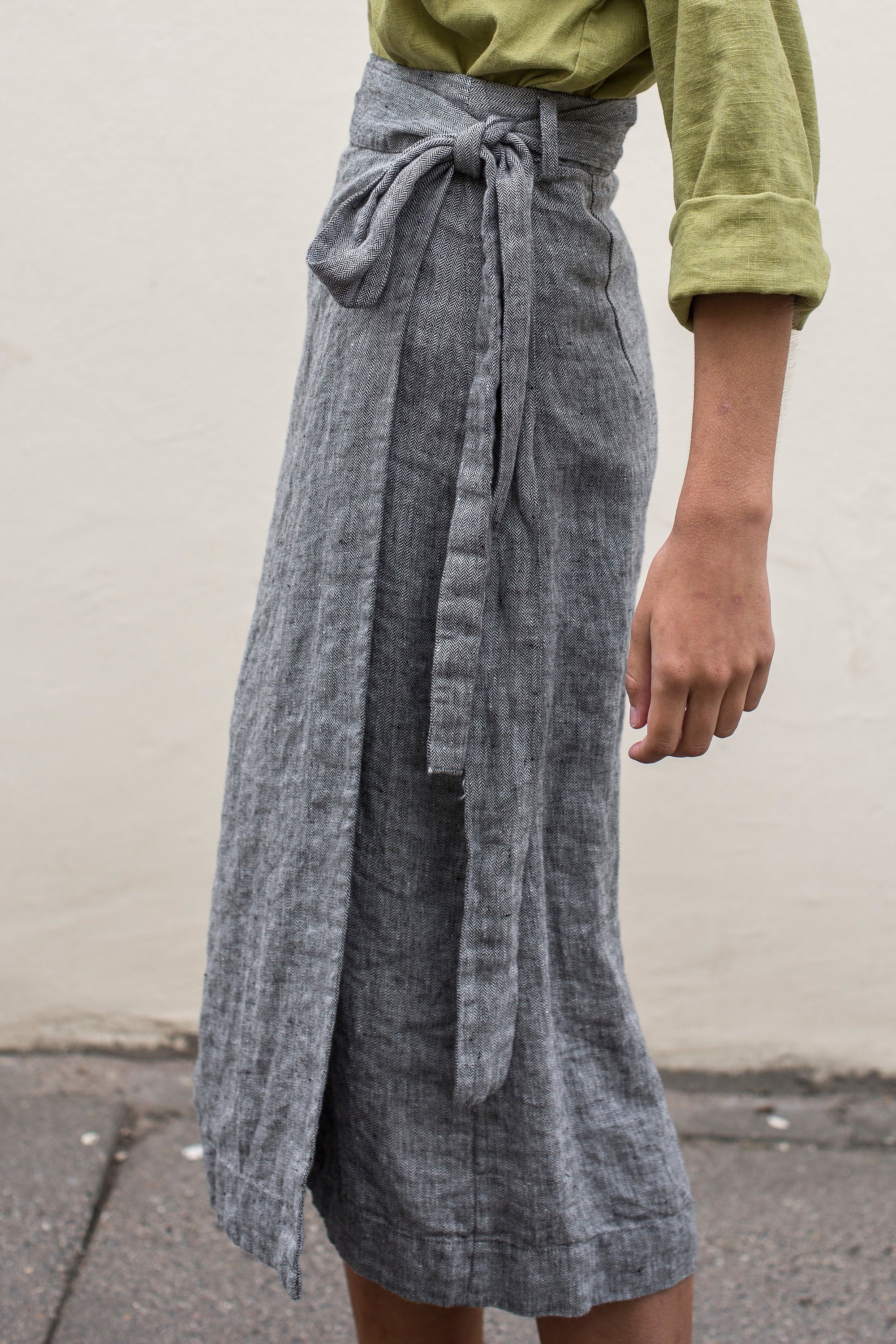 ★日本の職人技★ foufou linen wrap skirt asakusa.sub.jp