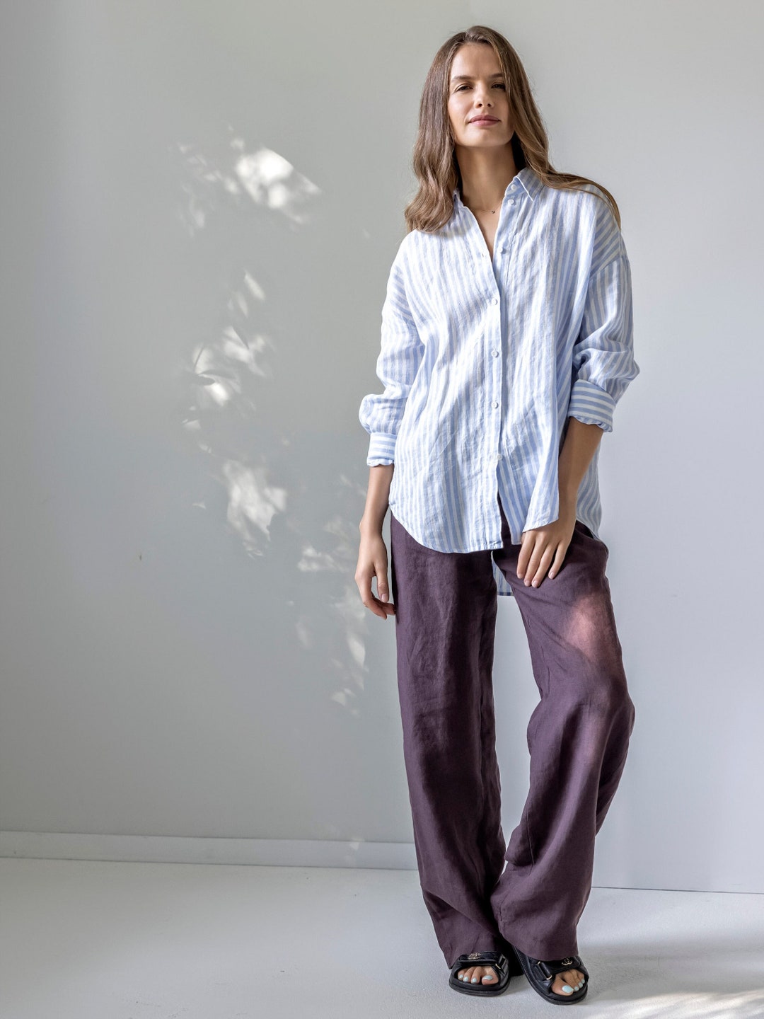 Light-linen Loose Shirt With Wide Cuffs, Oversize Linen Shirt, Buttoned Linen Shirt Women, Casual Linen Shirt With Classic Collar SEATTLE - Etsy UK Light-linen Loose Shirt With Wide Cuffs, Oversize Linen Shirt, Buttoned Linen Shirt Women, Casual Linen Shirt With Classic Collar SEATTLE - Etsy UK