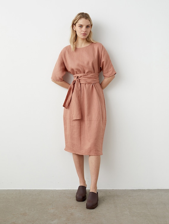 Plus Size Chanel-Esque Dress - Apricot / M