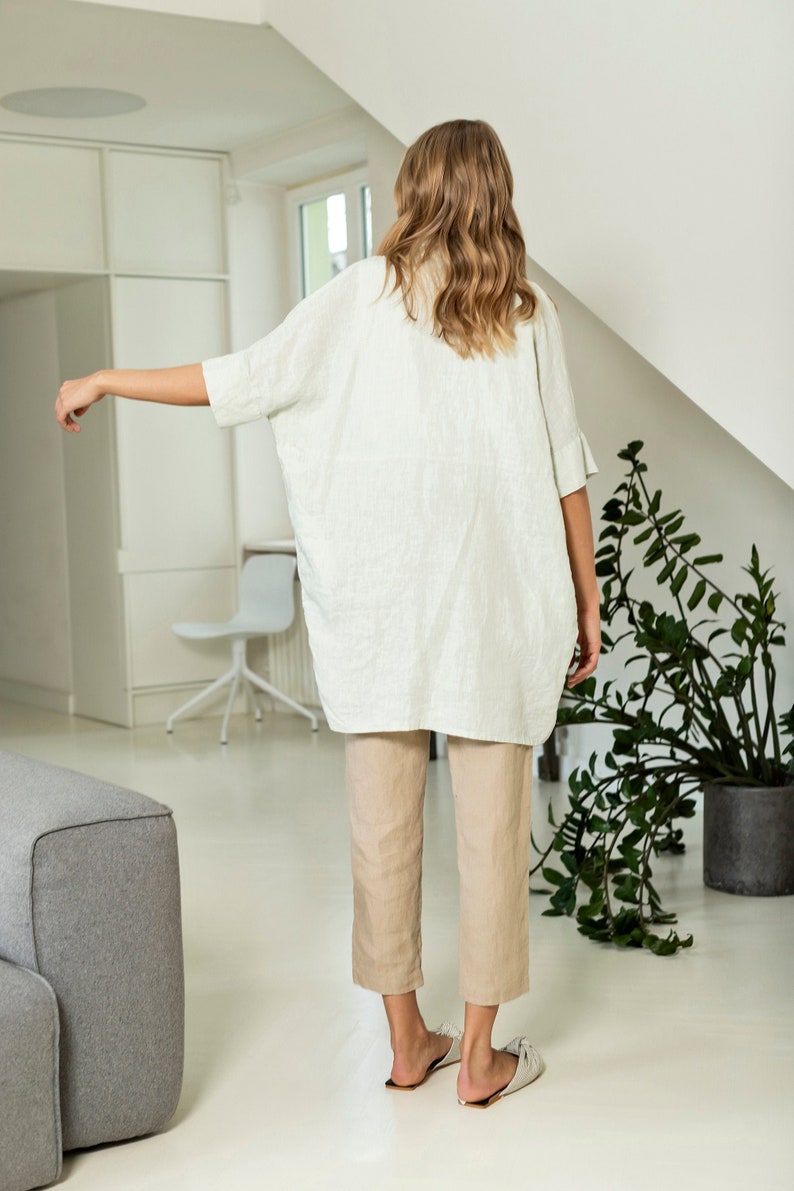 Oversized linen shirt women perfect as tunic BEYOND Etsy