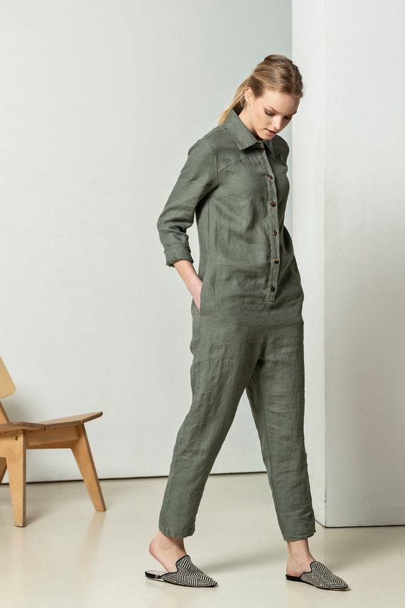 Discover 214+ linen jumpsuit overalls best