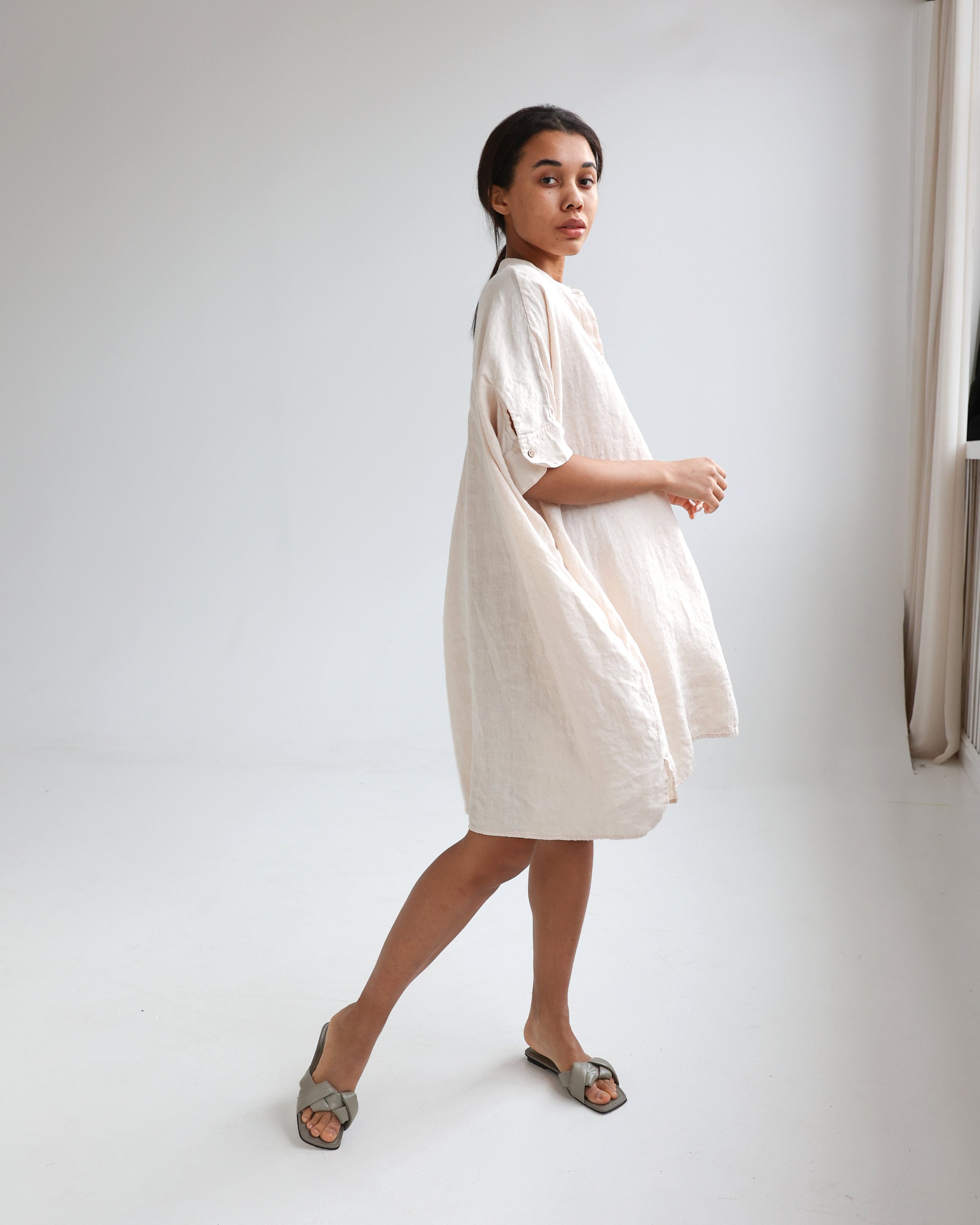 Size: S/M Ready-to-ship Linen Tunic Linen Maxi Dress - Etsy Ireland