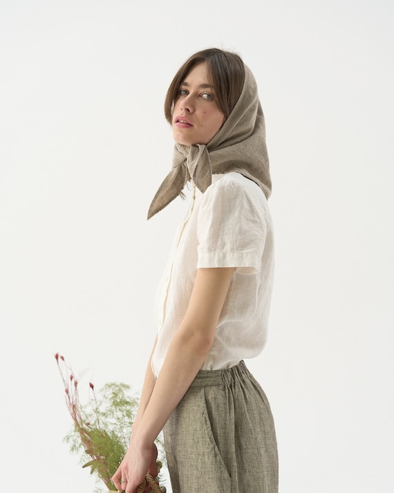 Linen headscarf deals