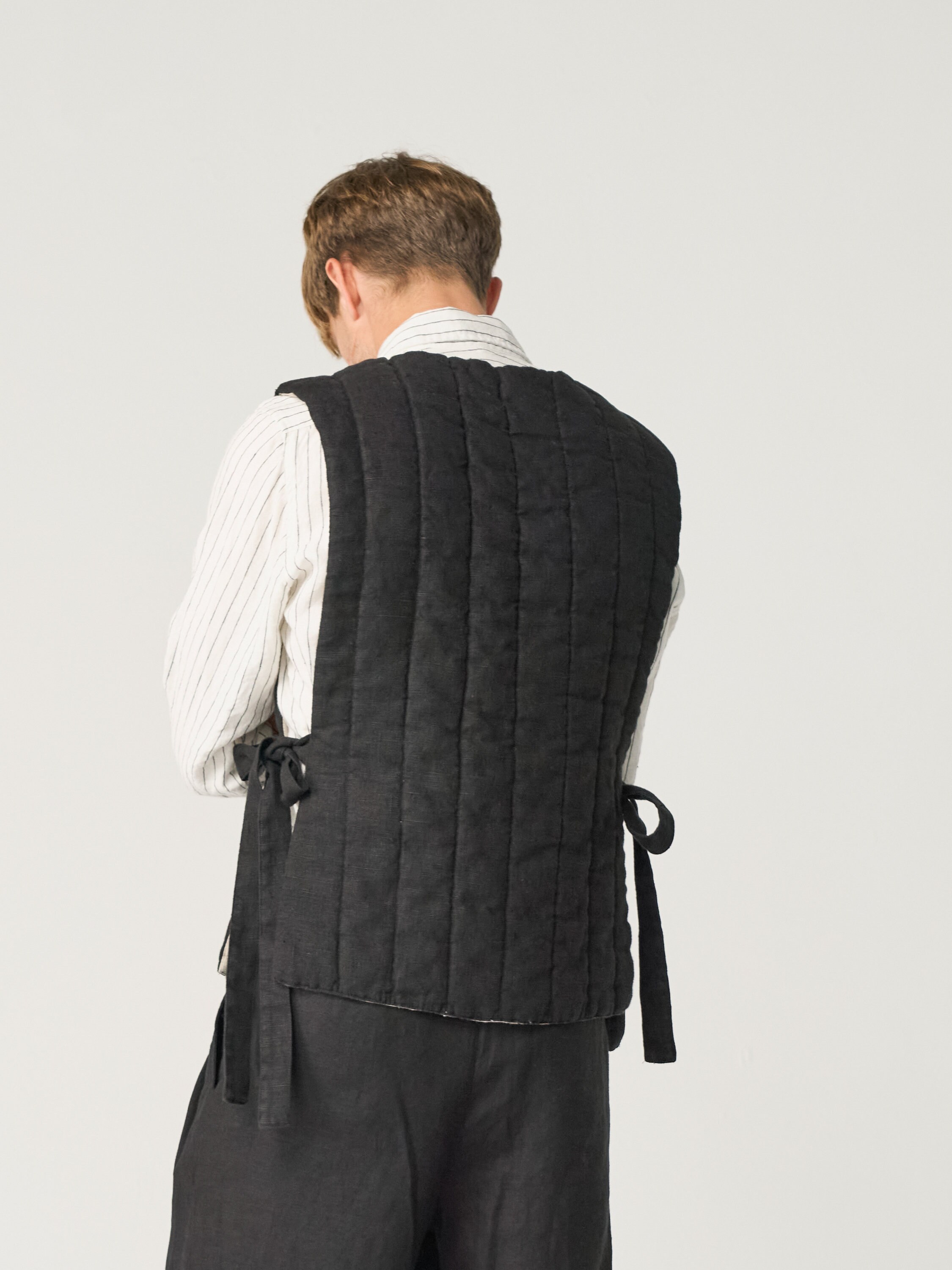 Quilted Vest for Men, Unisex Linen Vest, Padded Utility Vest Quilted Vest for Men, Unisex Linen Vest, Padded Utility Vest