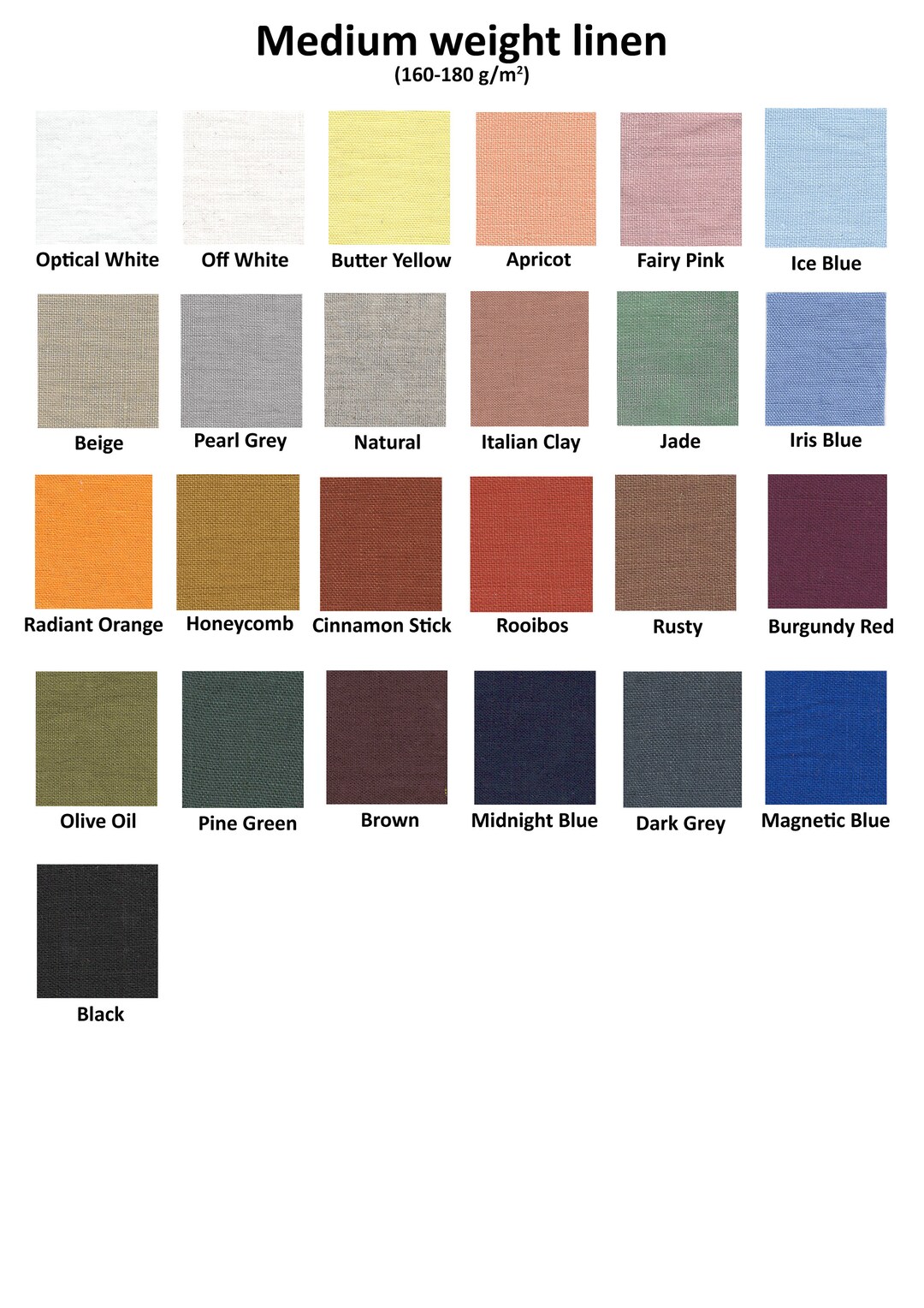 Fabrics Color Card Lithuanian Linen OEKO TEX Certified Linen - Etsy ...