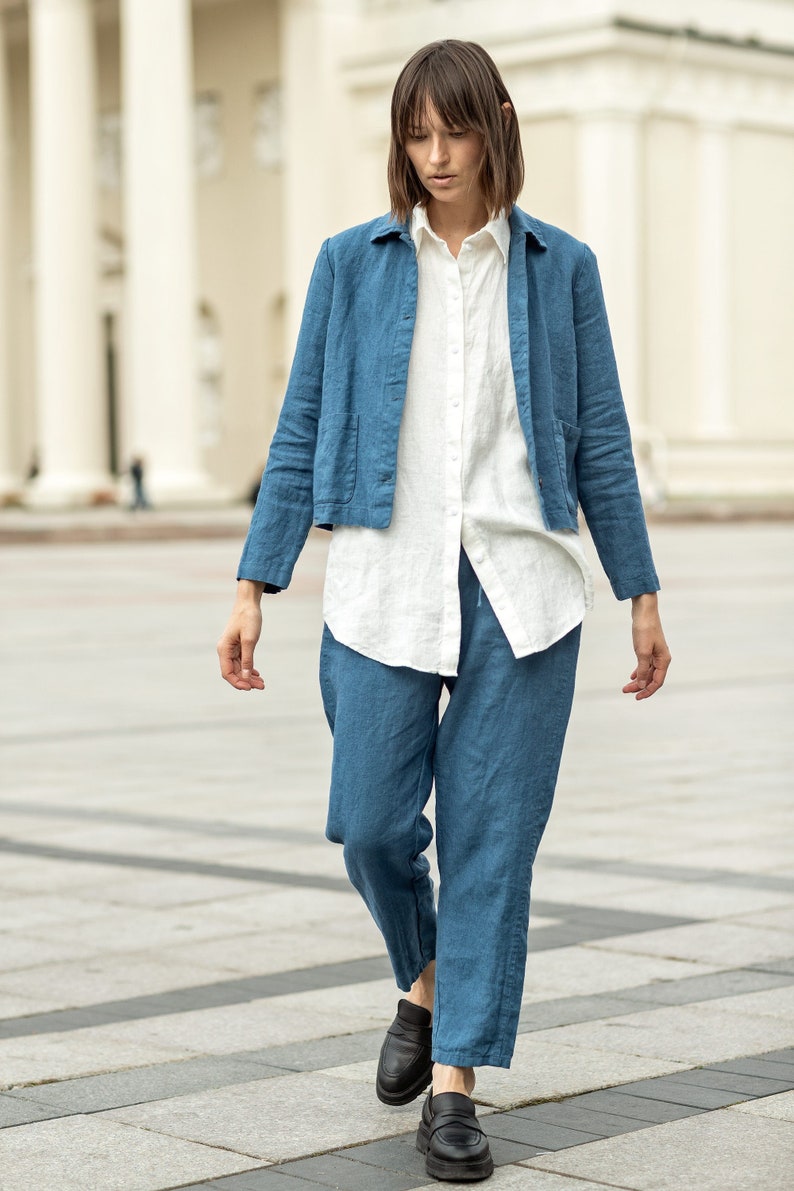 todayful boyfriend linen jacket 38