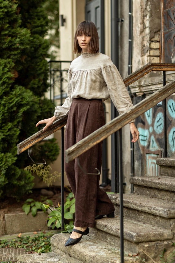 ruffle chest blouse