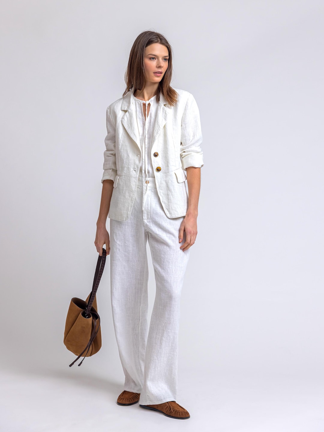 Classic Linen Collection (NEW) Sleeveless Summer Zip Jacket