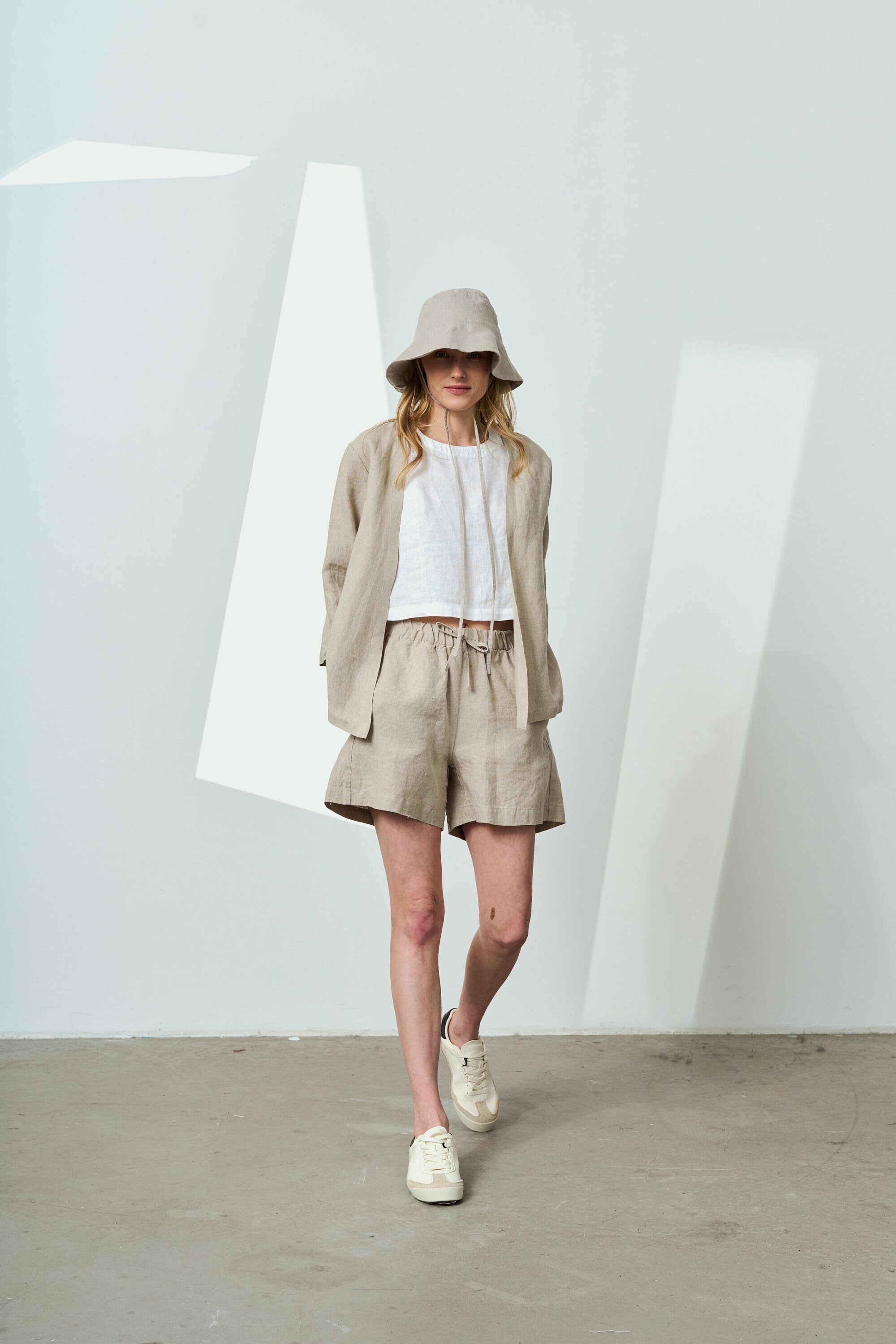 Pantaloncini Uomo In Lino 2024 | Vita Elastica Con Coulisse - Leggeri E Comodi Per Tempo Libero - Foto 4