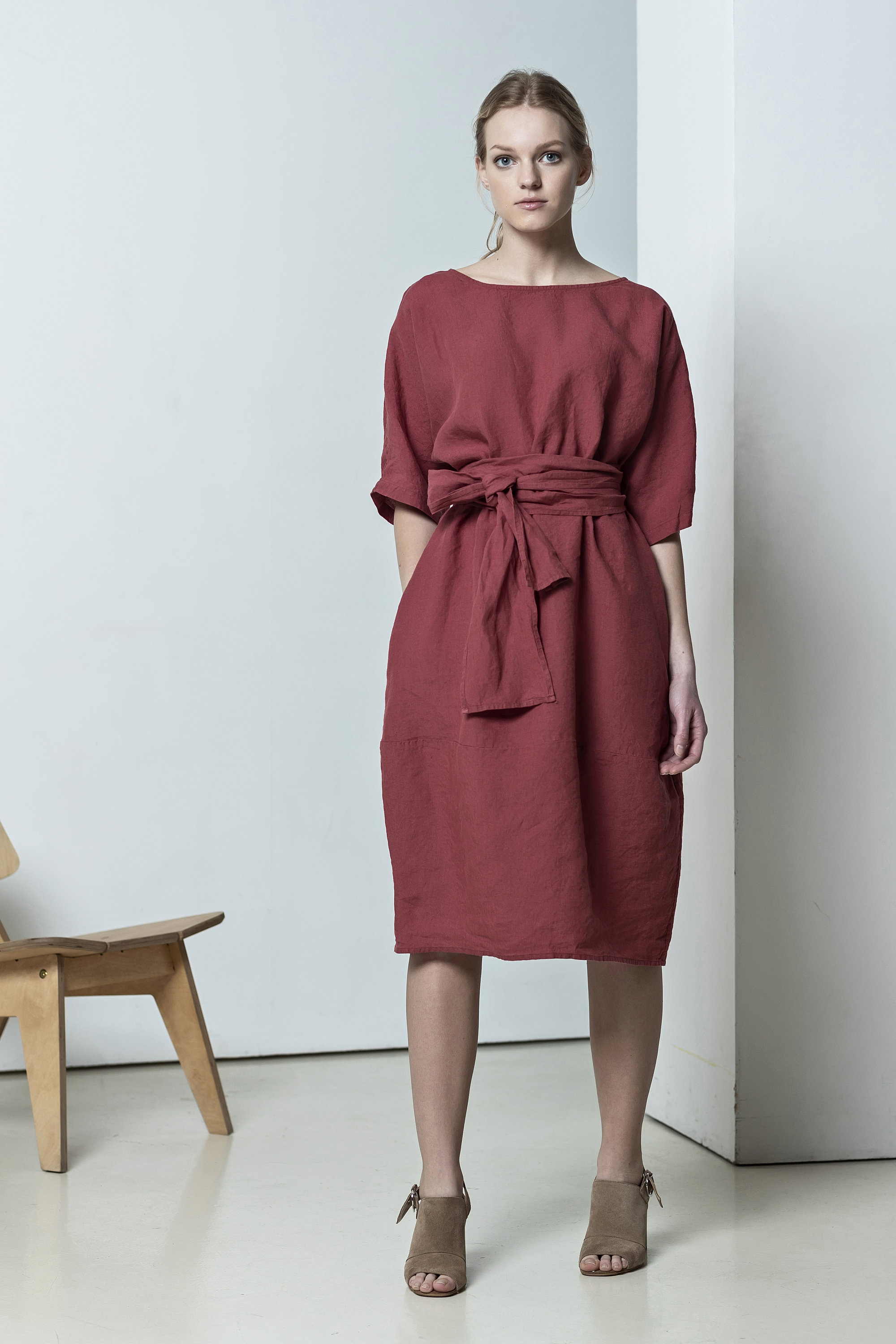 Lithuanian Linen Dress Linen Tunic Dress Winter Dress Linen Etsy UK