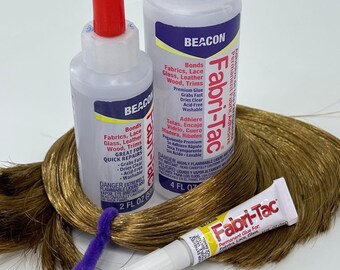 Beacon Fabri-Tac Permanent Adhesive for Sealing Rerooted Nylon Doll Hair for Fashion Dolls and My Little Pony