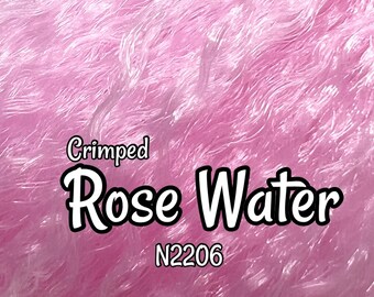 Crimped Rose Water N2206 Ethnic wavy light pink Doll Hair textured natural Rerooting Dolls Pony Barbie™ Monster High™ Rainbow high